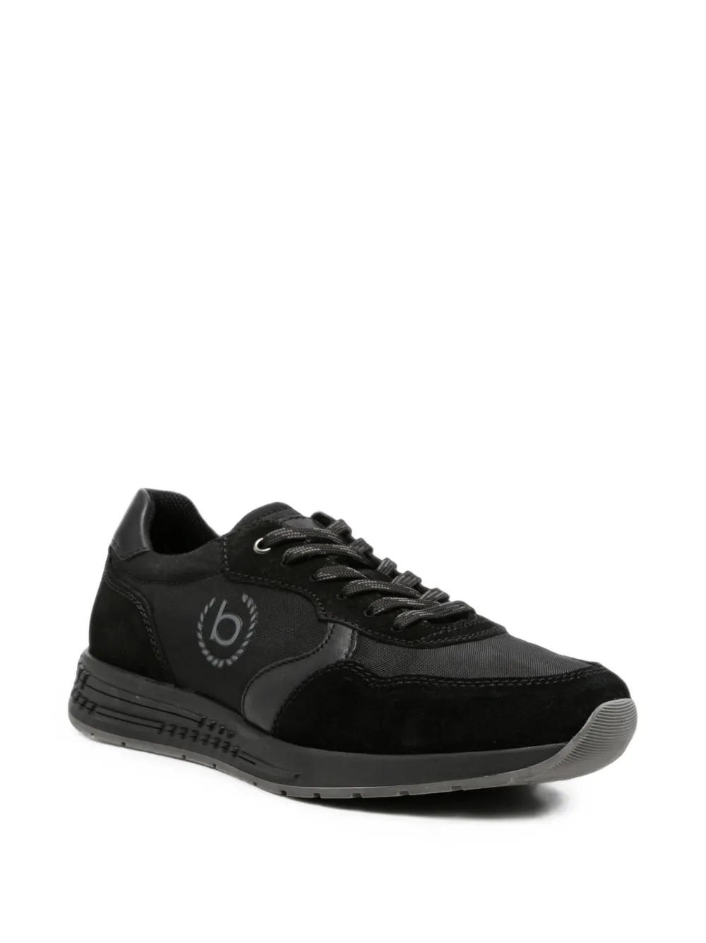 Bugatti logo-print panelled sneakers Zwart