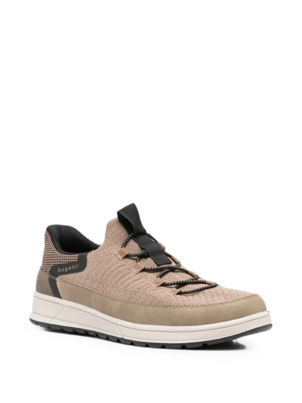 Bugatti mesh-knit lace-up sneakers Beige