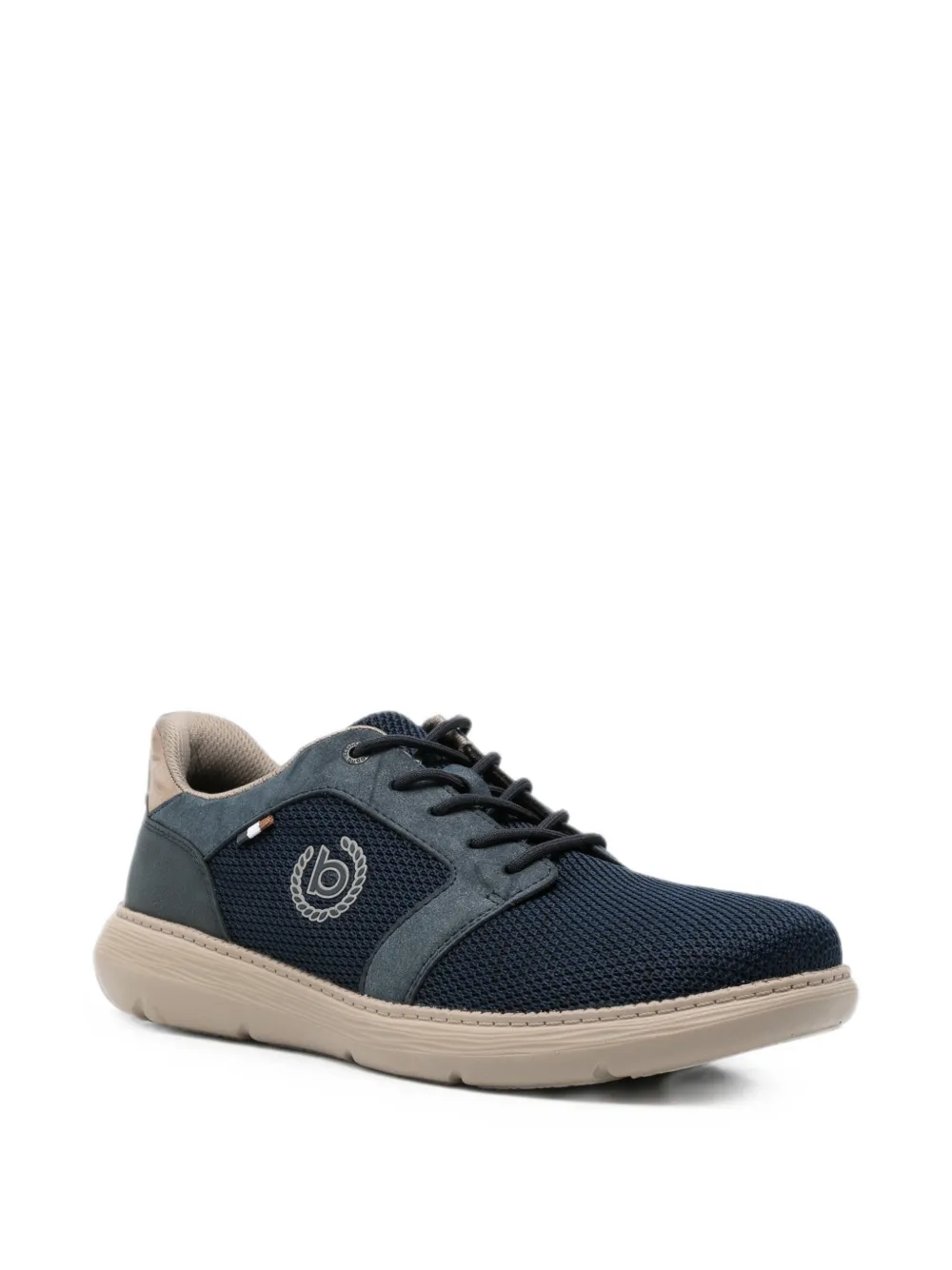 Bugatti logo-patch mesh-panel sneakers Blauw