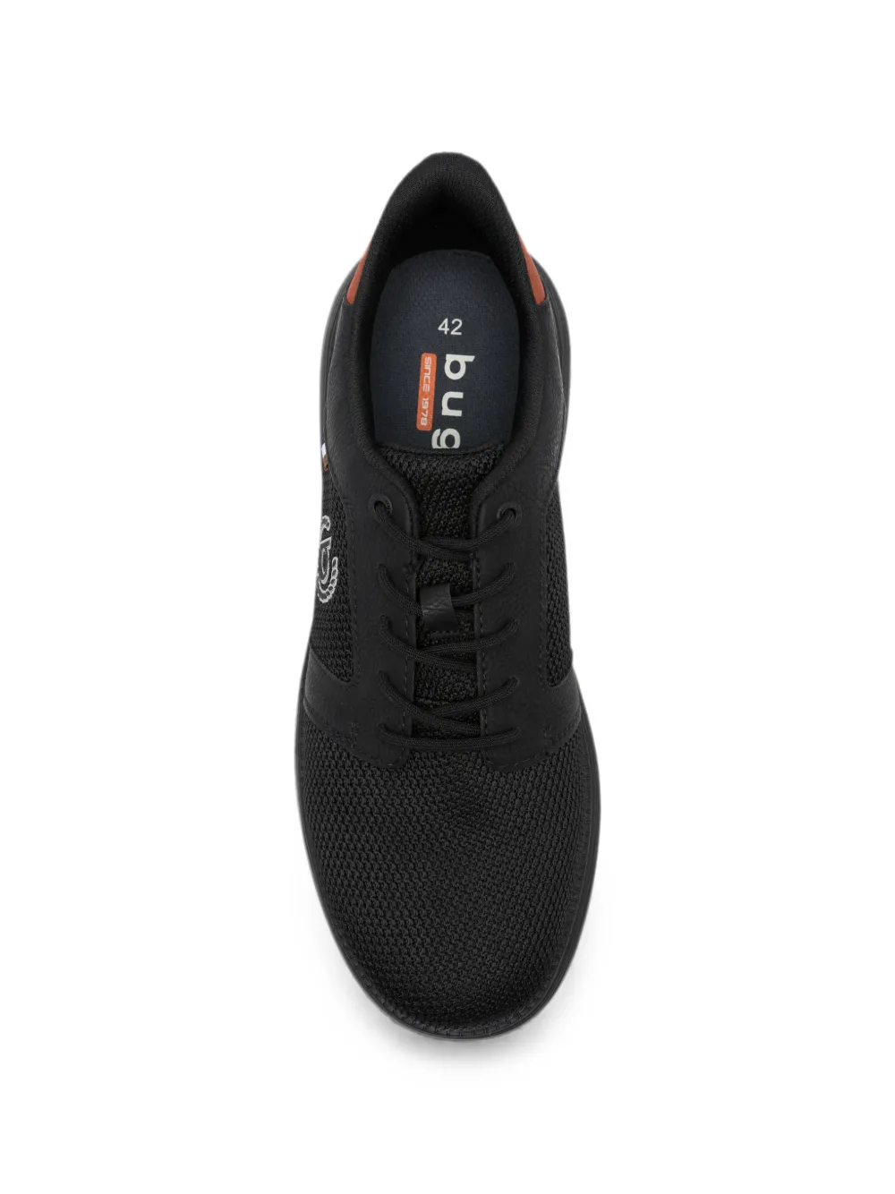 Bugatti logo-patch mesh-panel sneakers Zwart