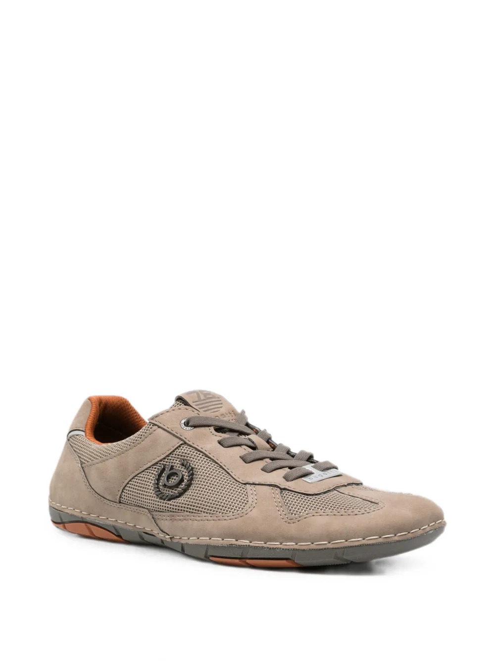 Bugatti lace-up logo-plaque sneakers Beige