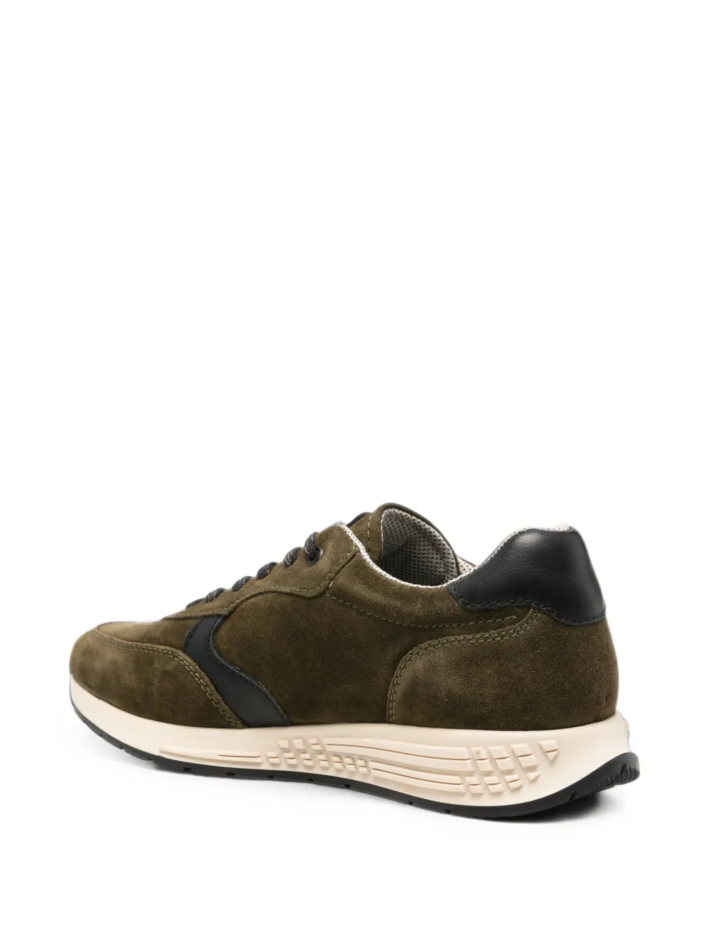 Bugatti logo-print suede sneakers Groen