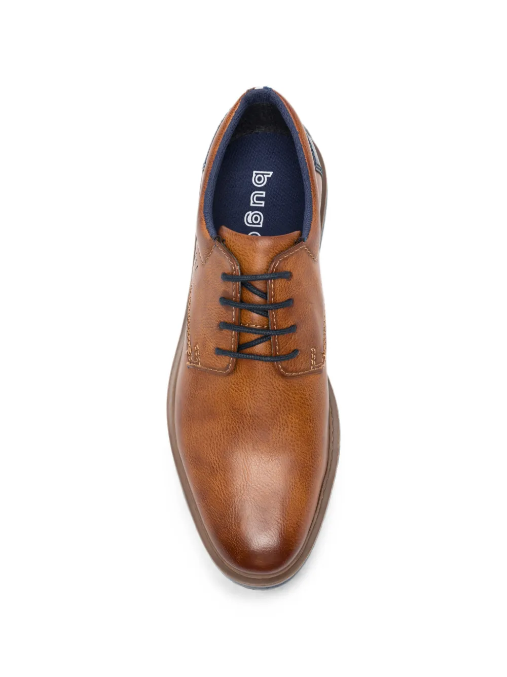 Bugatti logo-debossed lace-up Derby shoes Bruin