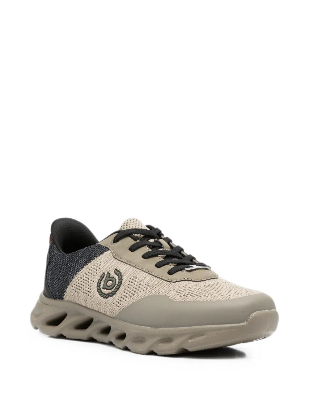 Bugatti perforated panelled sneakers Groen