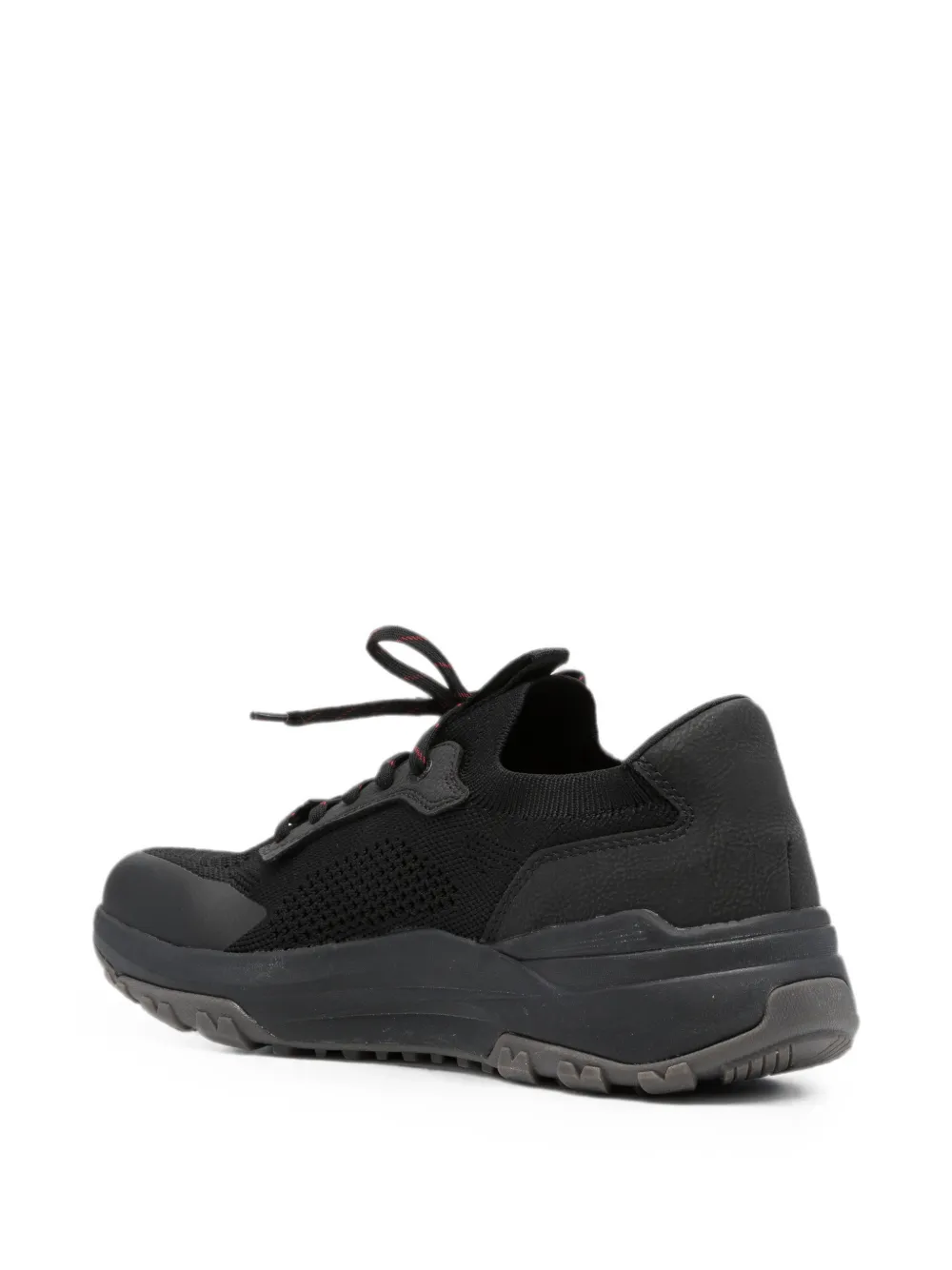 Bugatti mesh-panelled lace-up sneakers Zwart