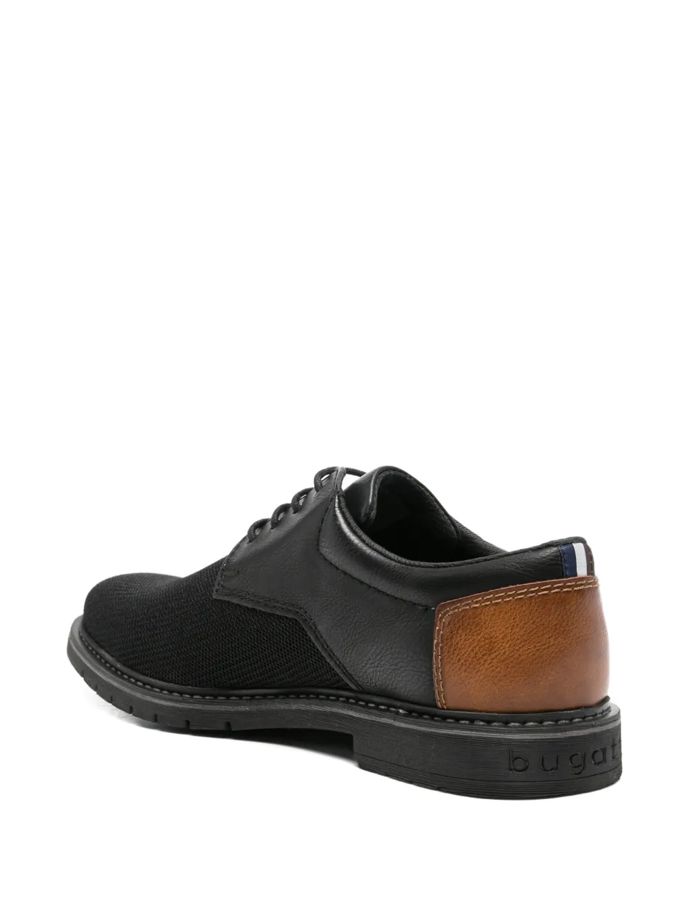 Bugatti panelled lace-up derby shoes Zwart