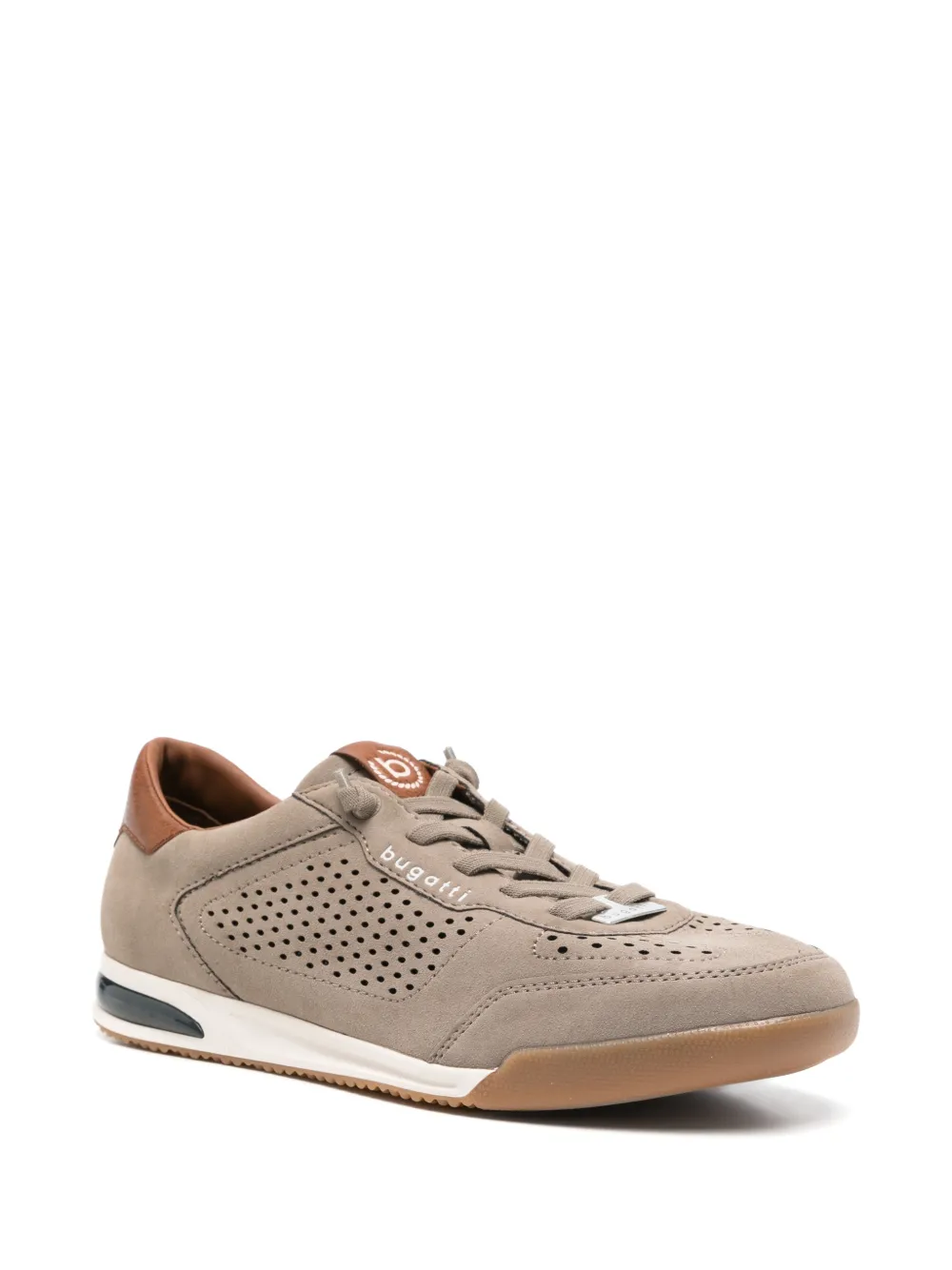 Bugatti perforated panel sneakers Beige