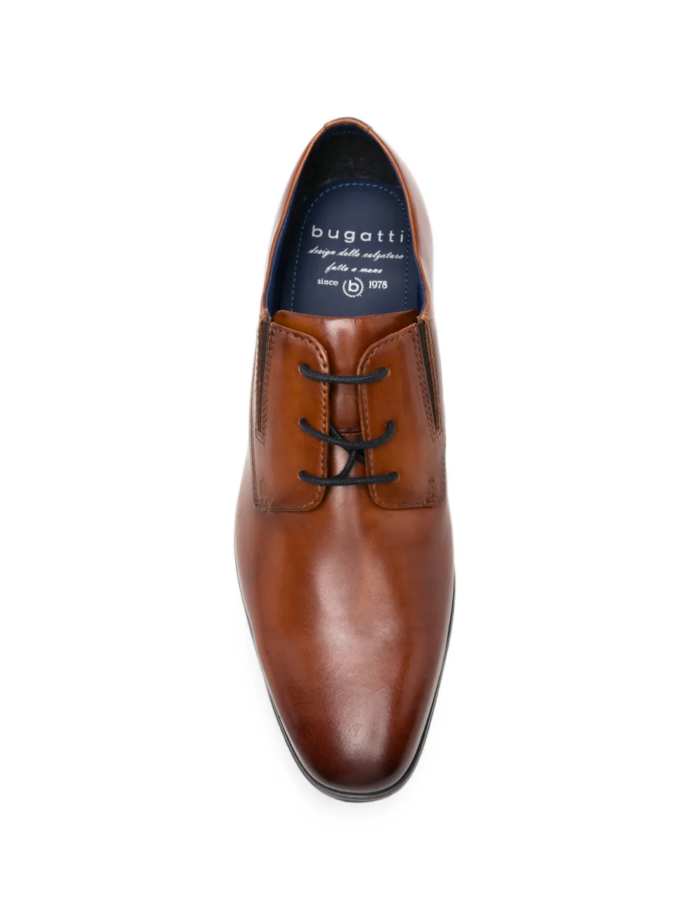 Bugatti logo-plaque elasticated-insert Derby shoes Bruin
