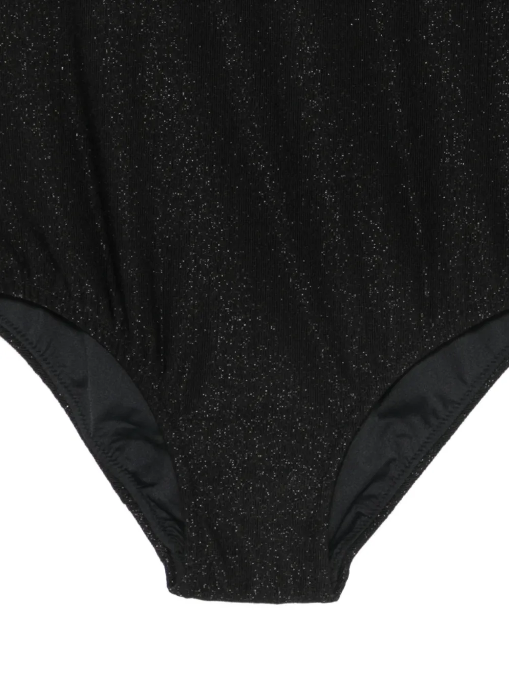 MC2 Saint Barth Kids Carin asymmetrisch badpak met ruches Zwart