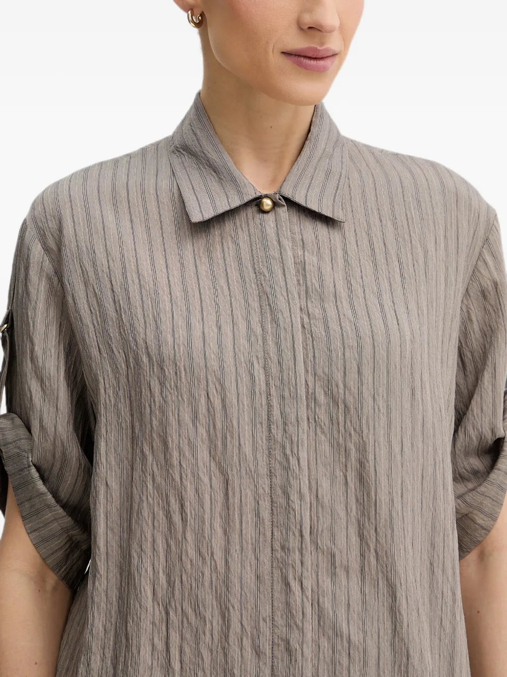 Sessùn Safara gestreepte blouse met gespdetail Bruin