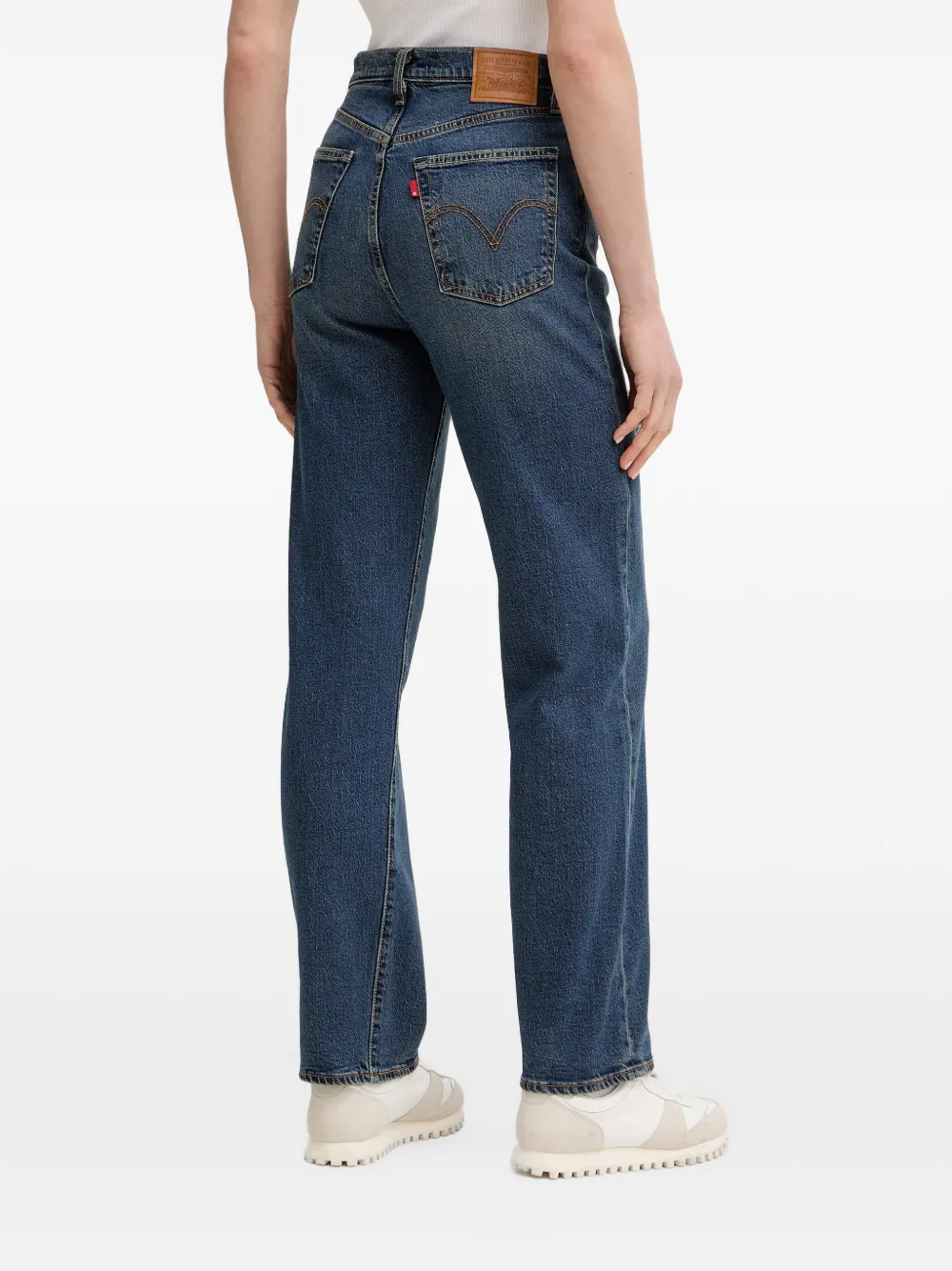 Levi's Ribcage straight-leg jeans Blauw