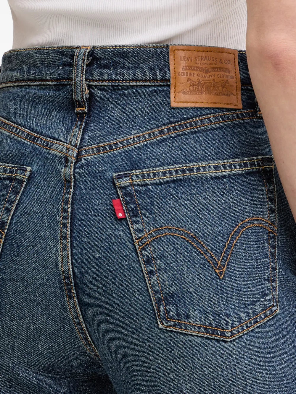 Levi's Ribcage straight-leg jeans Blauw