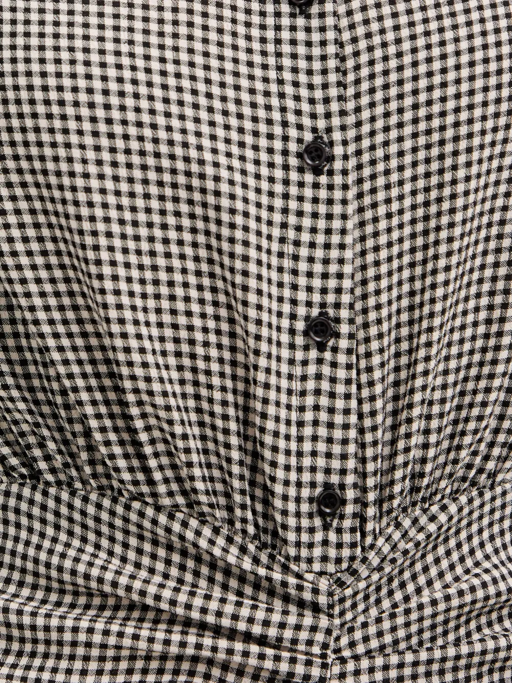 Sessùn Bellacala midi-jurk met gingham ruit Wit