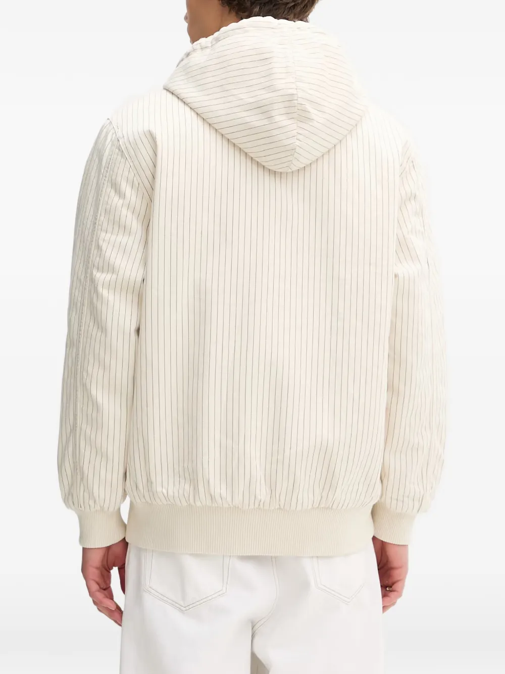 Levi's Potrero striped drawstring hooded jacket Wit