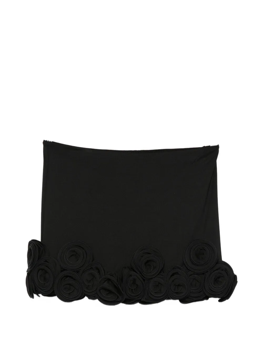 La Reveche floral-appliqué skirt - Nero