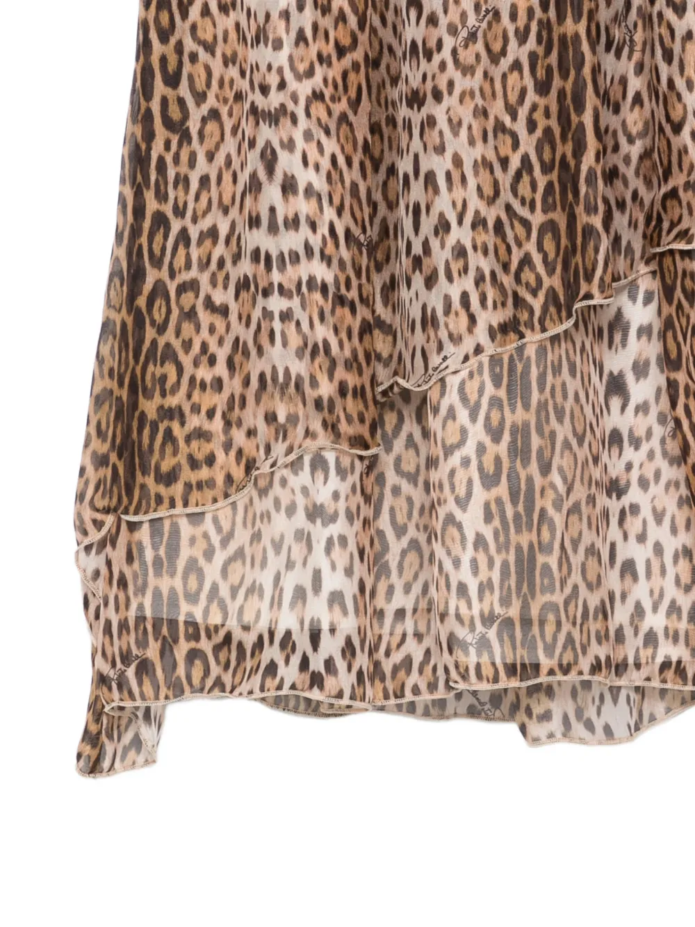 Roberto Cavalli Junior Jurk met dierenprint en logoprint Beige