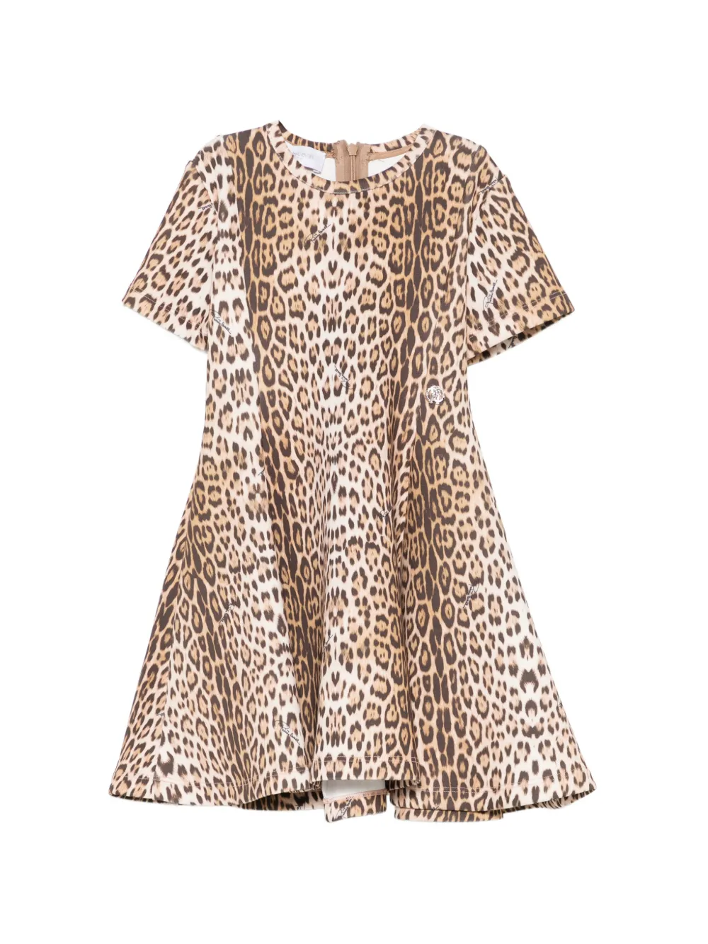 Roberto Cavalli Junior animal-print dress - Toni neutri