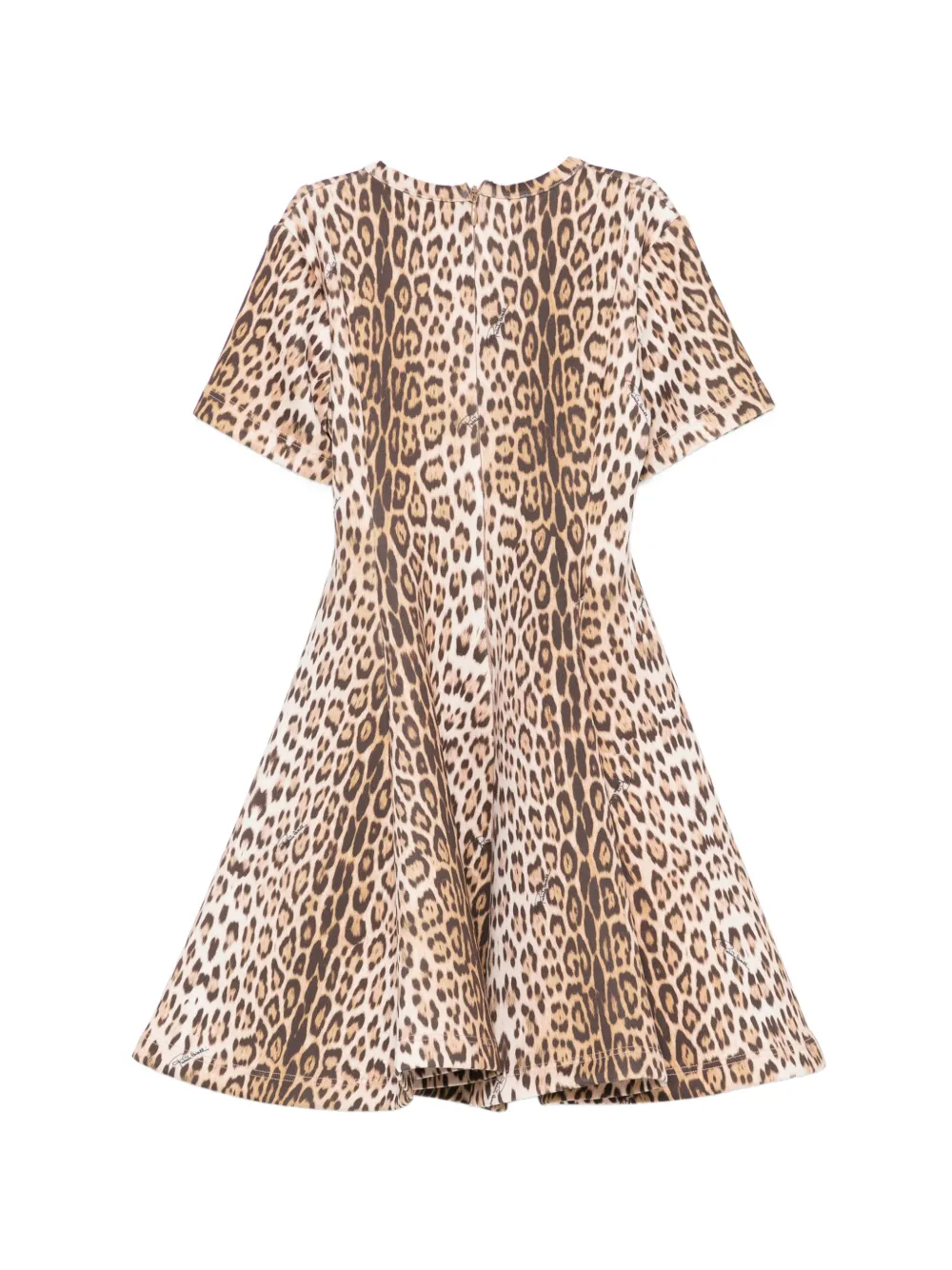Roberto Cavalli Junior Jurk met dierenprint Beige