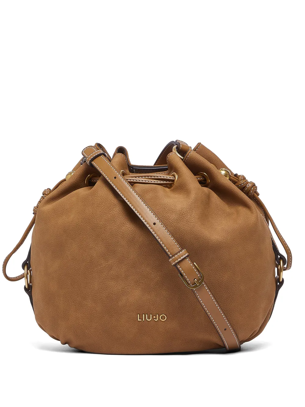 LIU JO medium drawstring cross body bag - Marrone