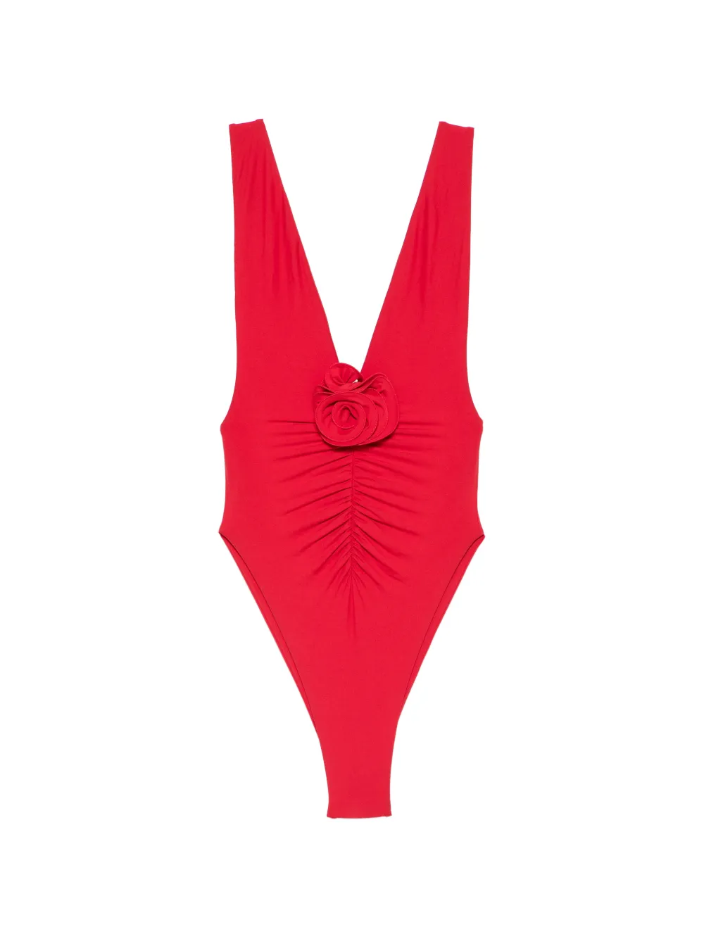 La Reveche Samira ruched swimsuit - Rosso