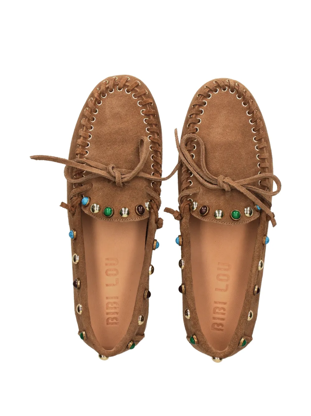  Bibi Lou Mocasines Con Apliques - Neutro 