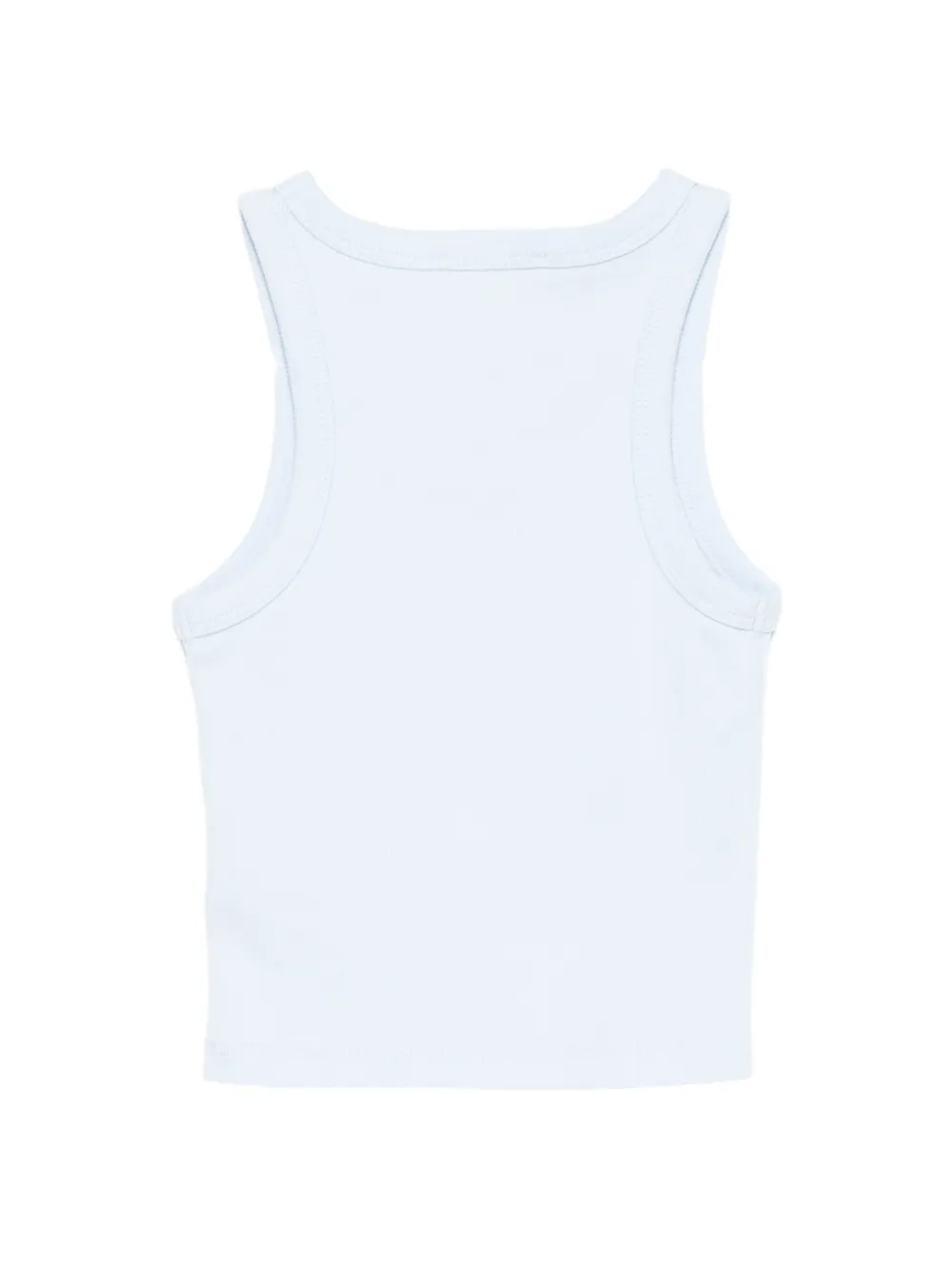 MC2 Saint Barth Kids Geribbelde tanktop met geborduurde aardbei Blauw