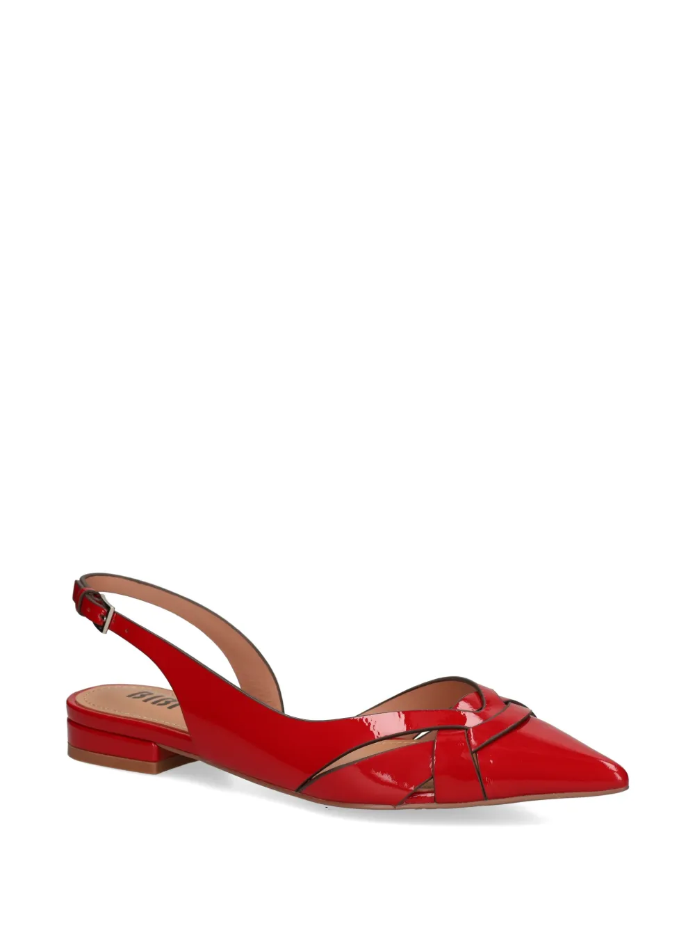 Bibi Lou Nolia woven-strap leather pumps Rood
