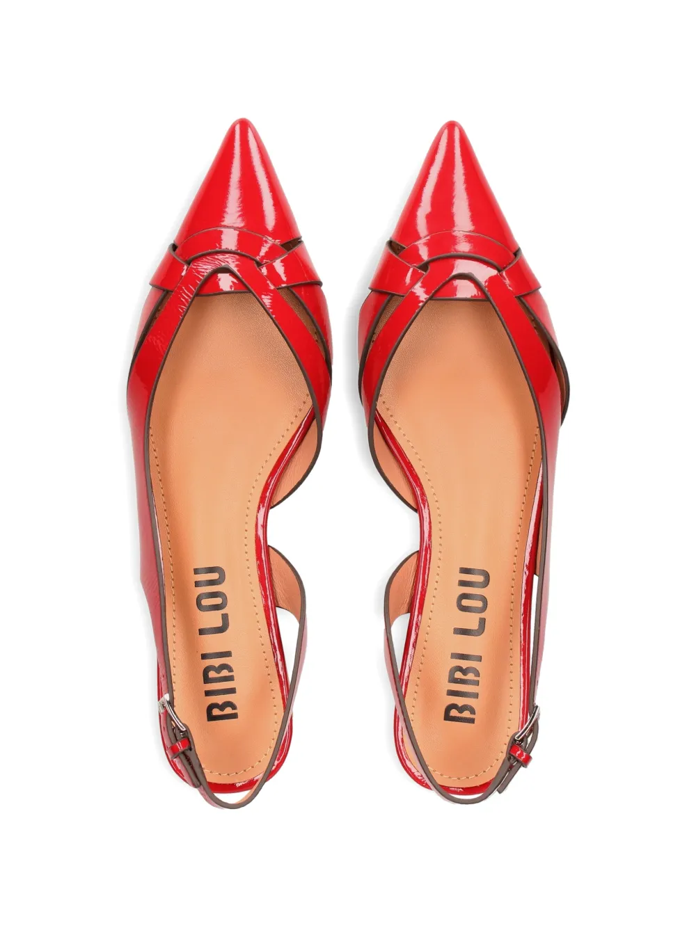 Bibi Lou Nolia woven-strap leather pumps Rood