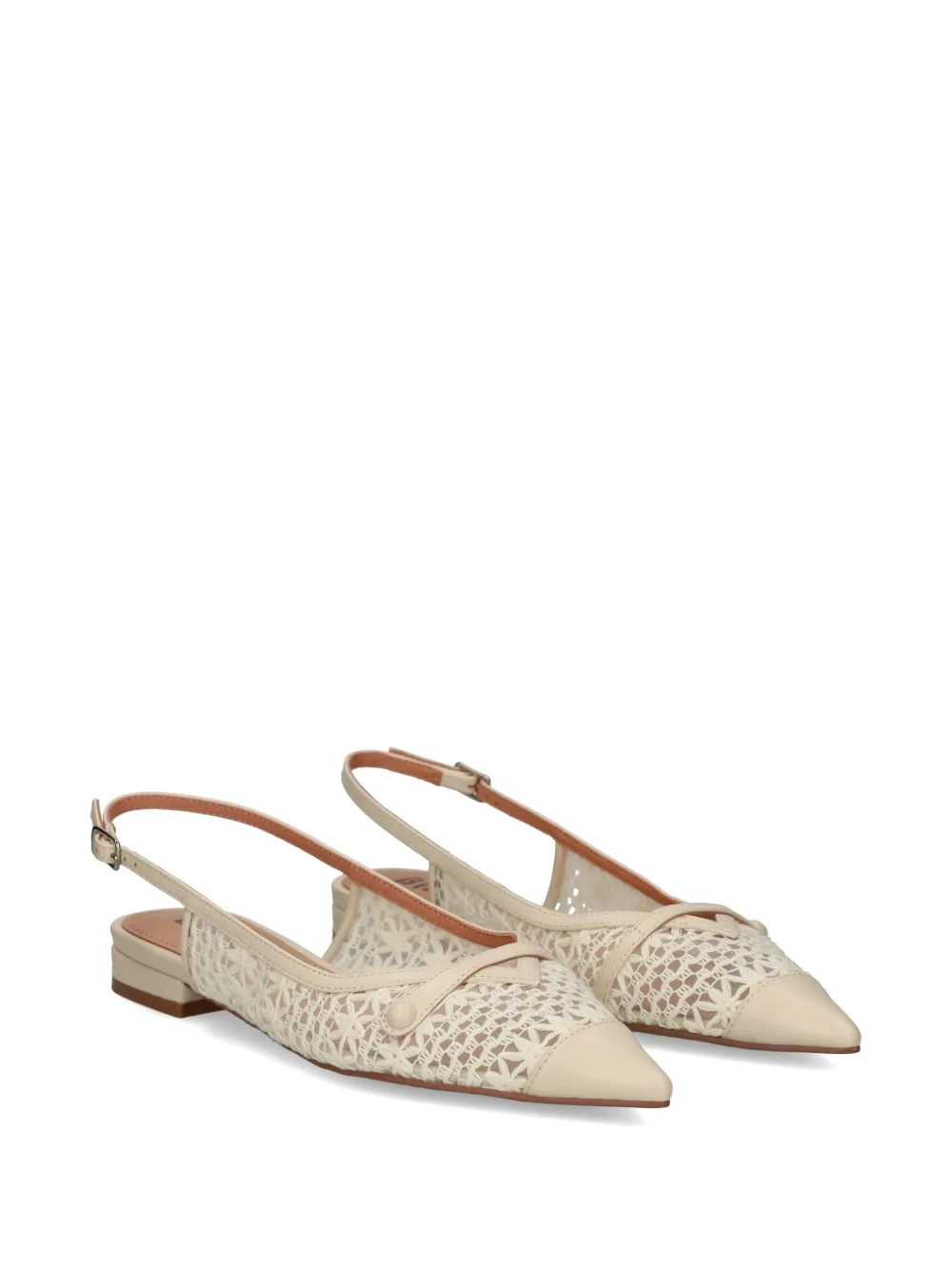 Bibi Lou Xaia lace pointed pumps Beige