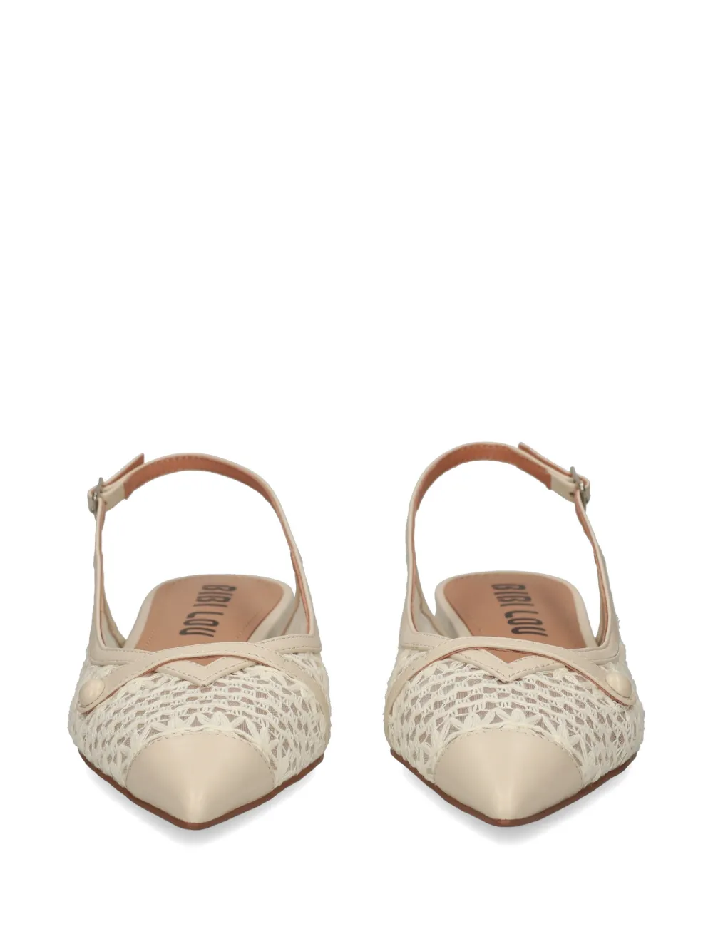 Bibi Lou Xaia lace pointed pumps Beige