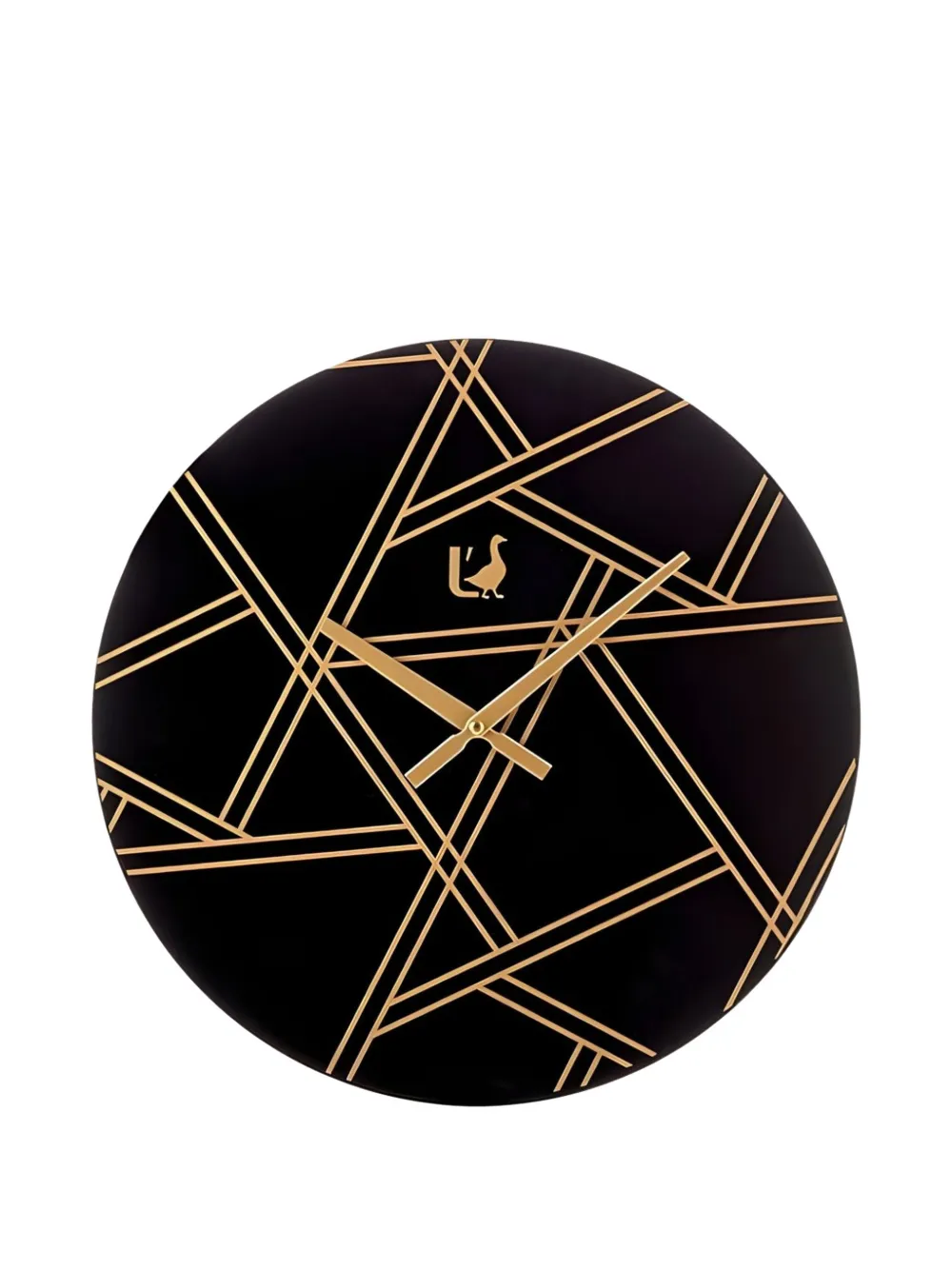 L'OCA NERA geometric-print wall clock - Nero