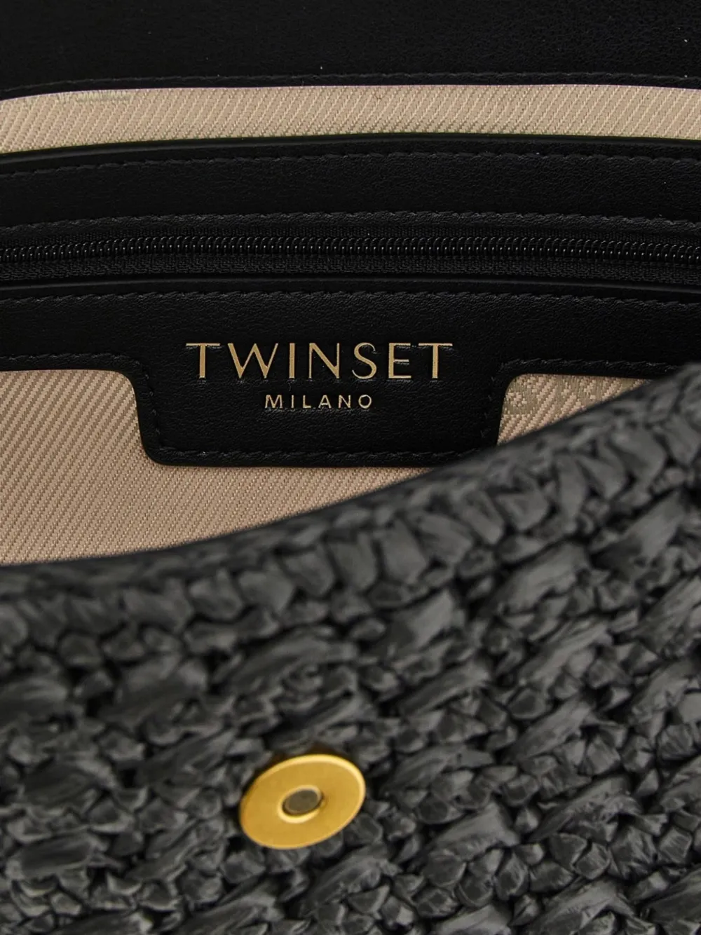 TWINSET Schoudertas met logoplakkaat Zwart