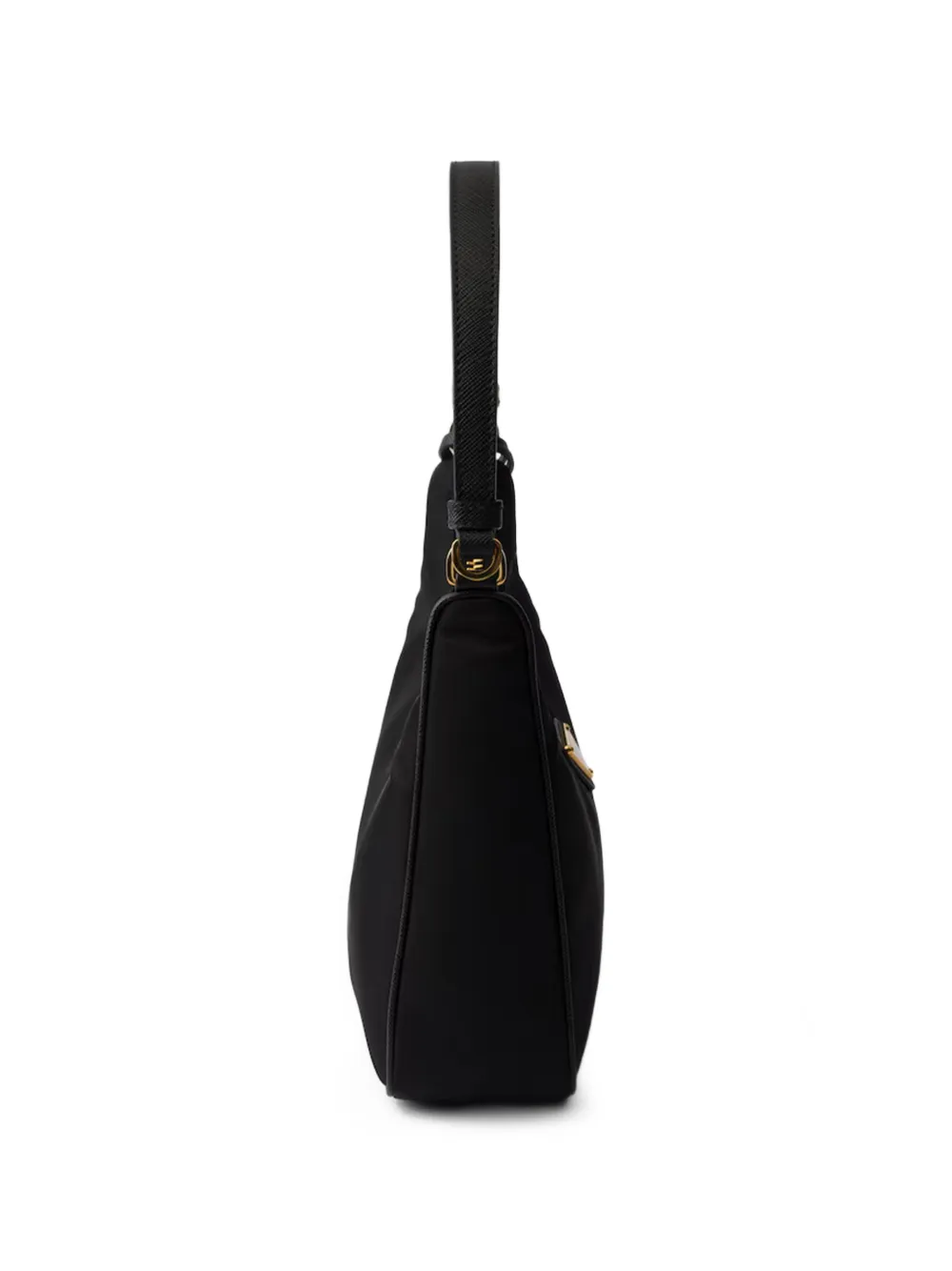 Prada 2005 Re-Edition mini-schoudertas met triangel-logo Zwart