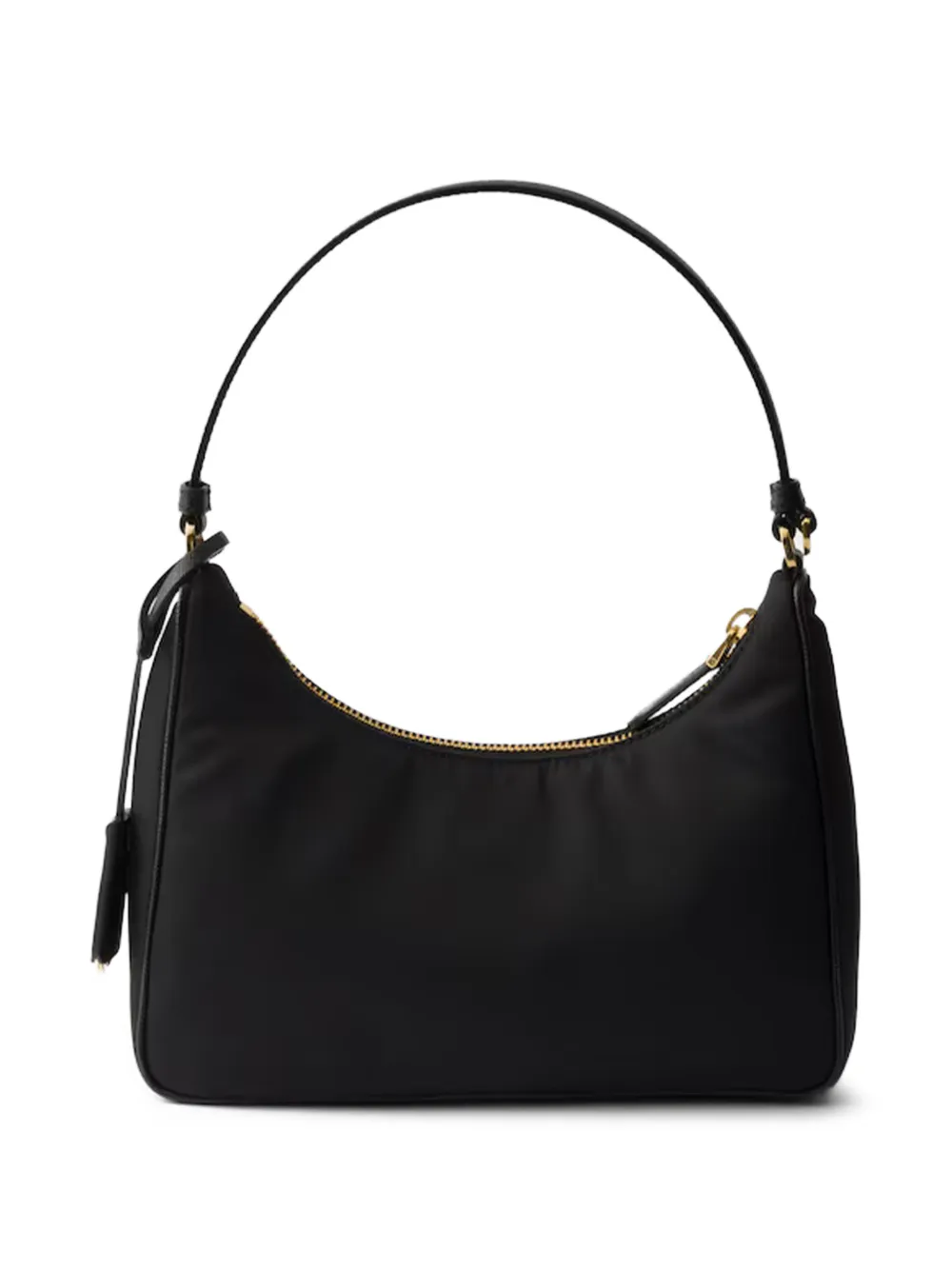 Prada 2005 Re-Edition mini-schoudertas met triangel-logo Zwart