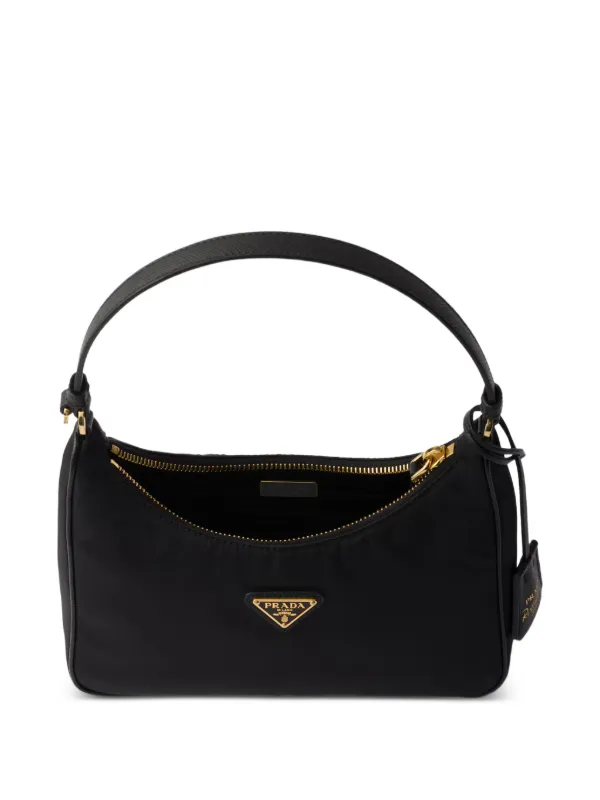Prada Re-Edition 2005 triangle-logo Shoulder Bag | Black | FARFETCH ID