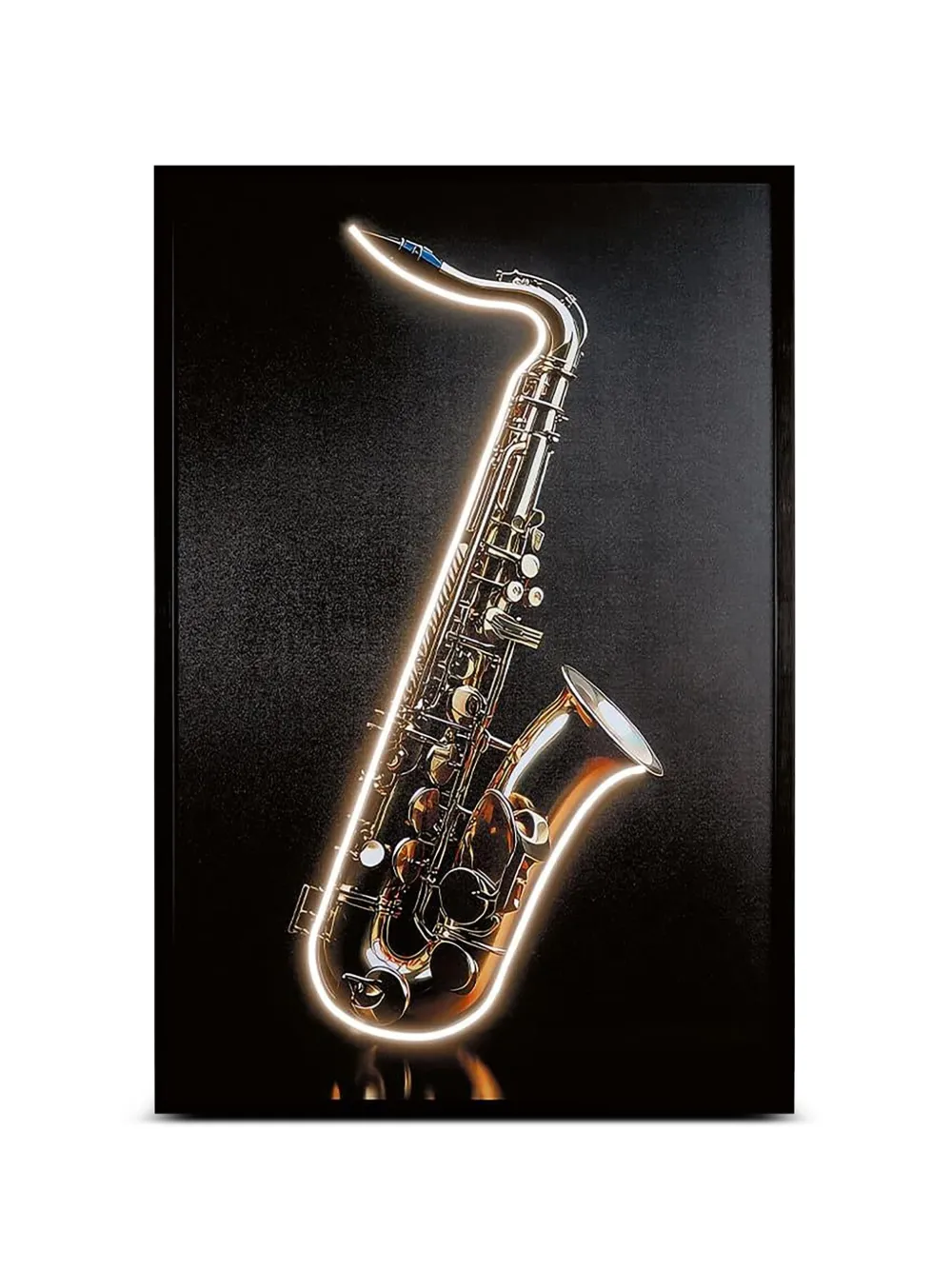 L'OCA NERA led framed home decor (120cm x 80cm) - Nero