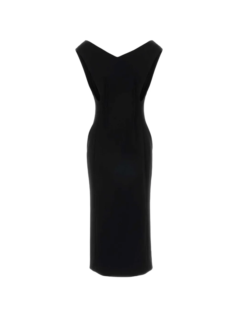 Jil Sander V-neck midi dress - Nero