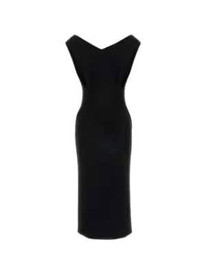 red lace evening dress Jil Sander