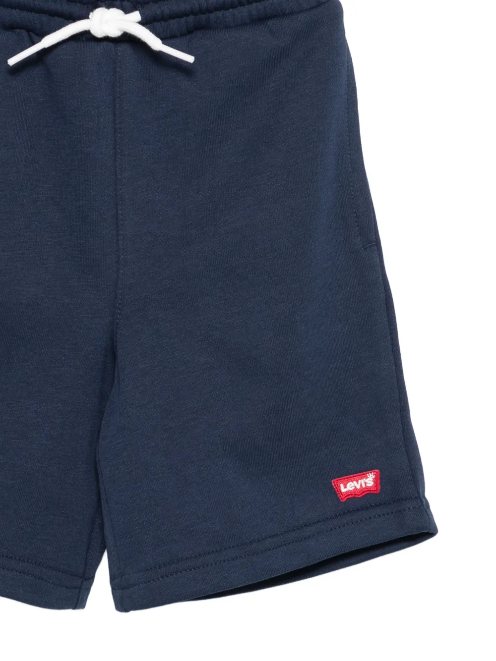 Levi's Drawstring Logo-patch Shorts In Blue
