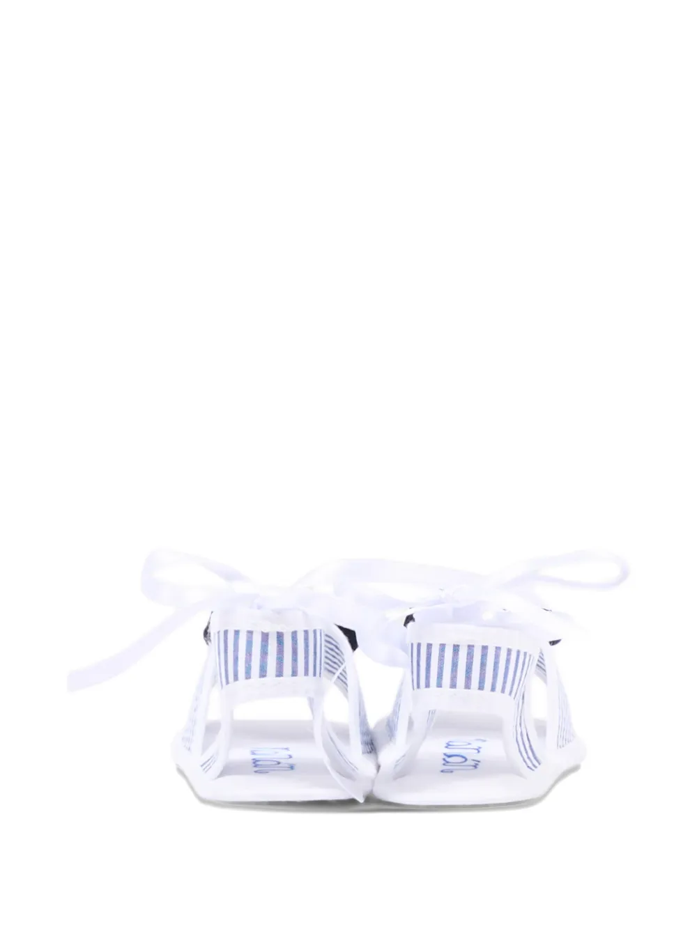 NANAN Gestreepte sandalen Wit