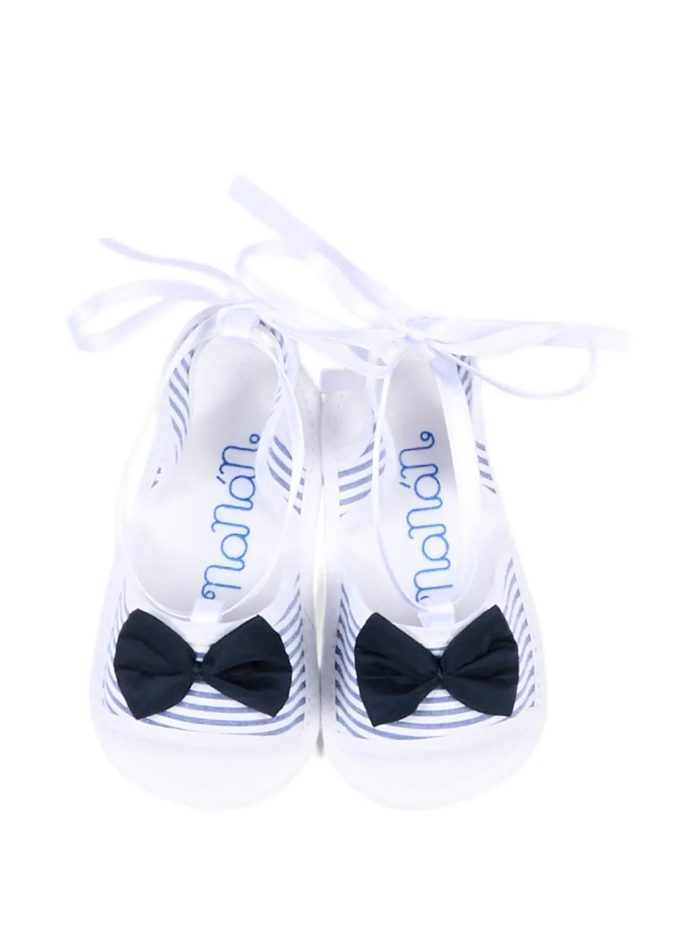 NANAN Gestreepte sandalen Wit