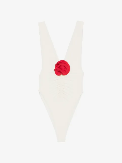 La Reveche Samira floral-appliqué swimsuit