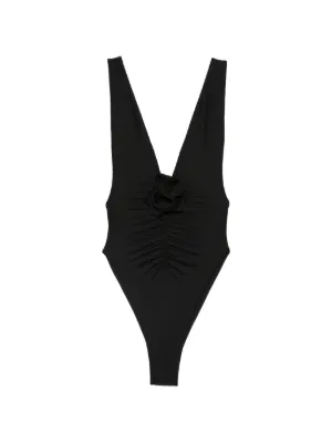 新品未使用　La reveche ワンピース 水着 La Reveche ギャザーディテール ワンピース水着 | ブラック | FARFETCH JP