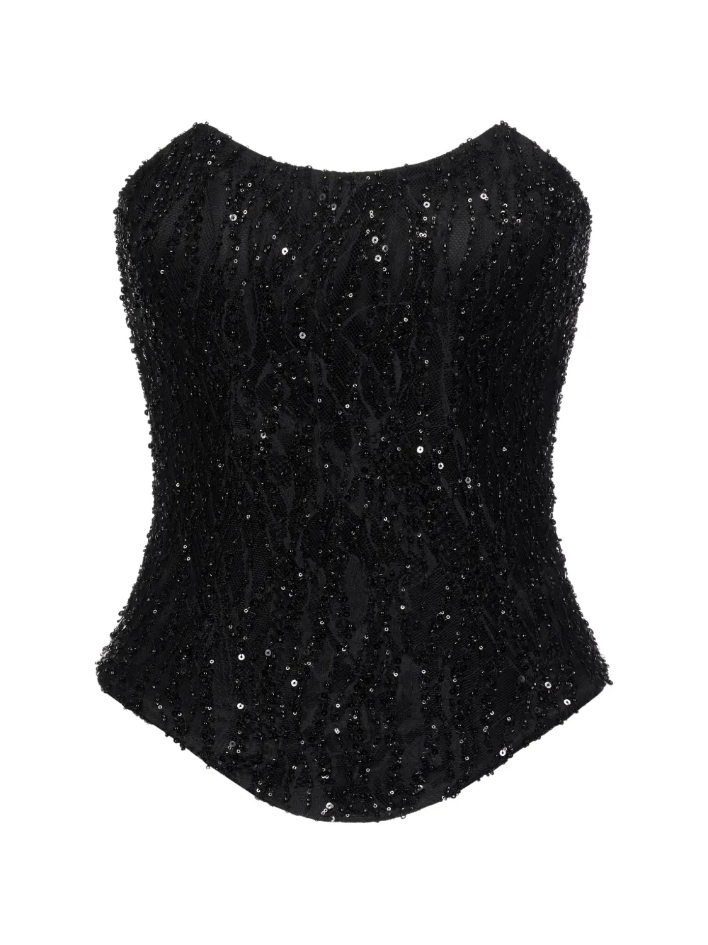 ALEXIA & ANTONIA embellished lace corset - Nero