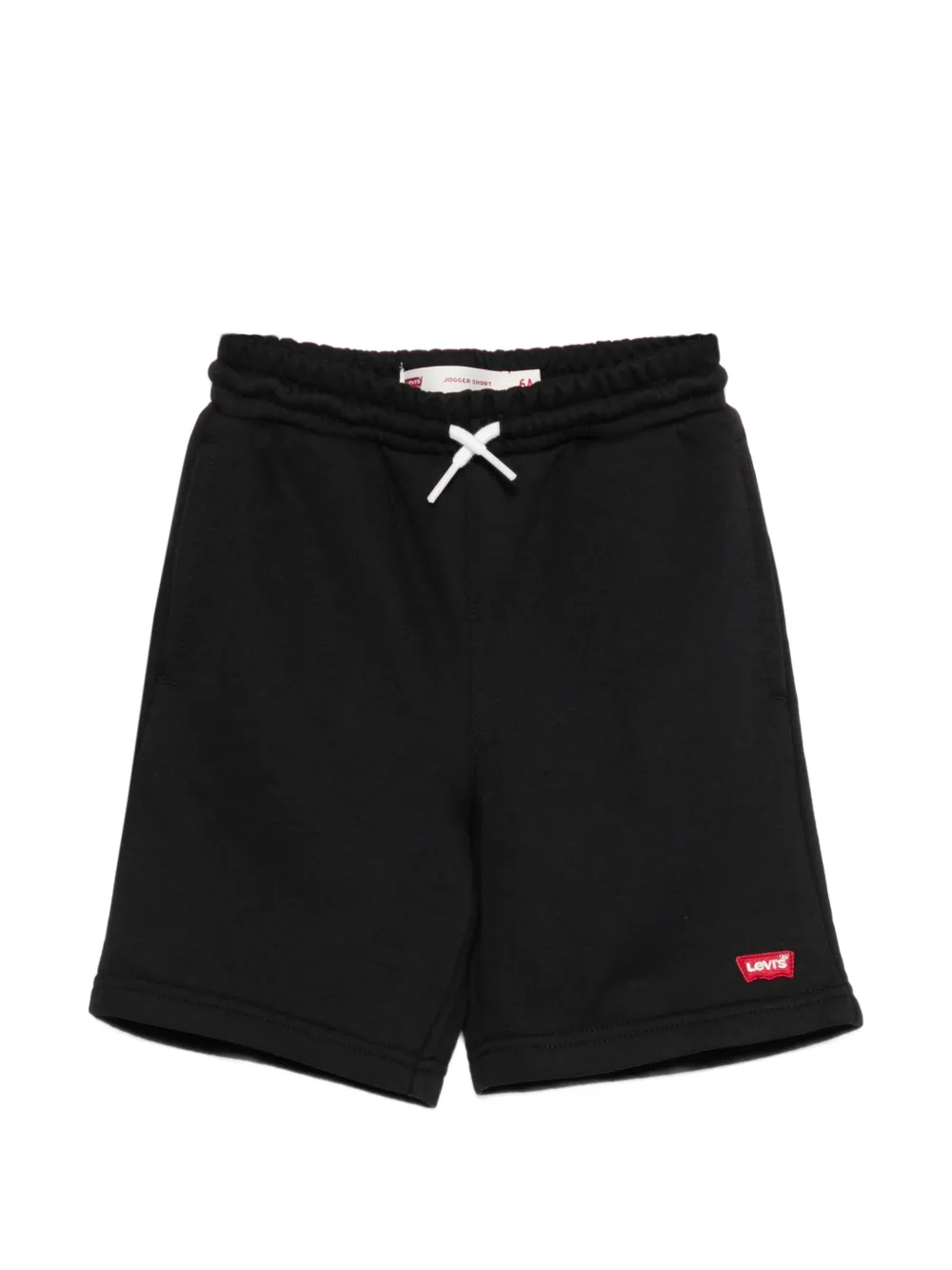 Levi's Kids logo-patch drawstring shorts - Nero