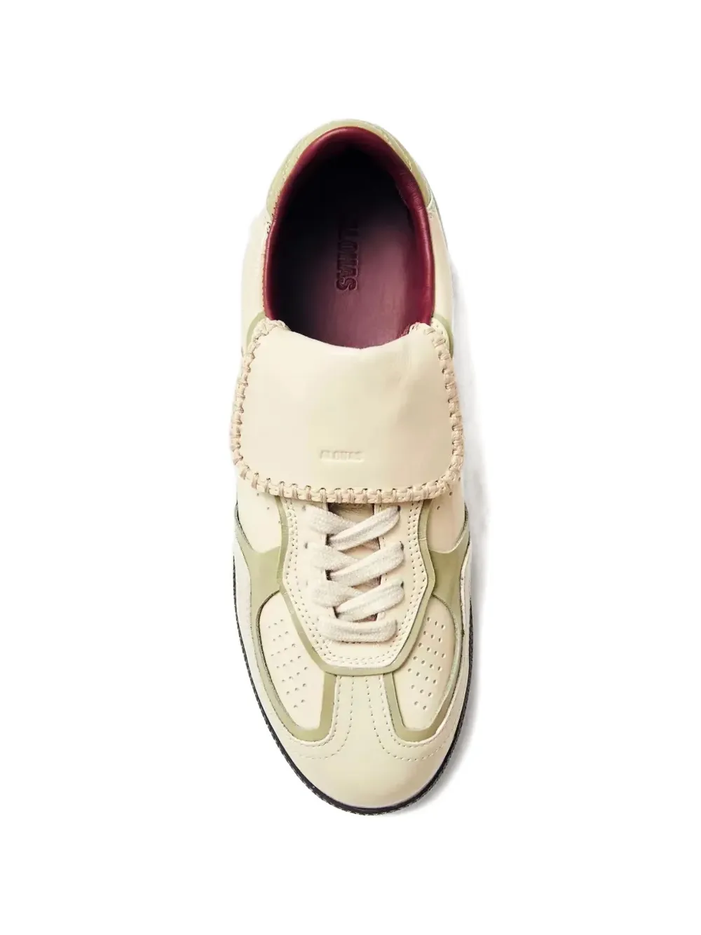 ALOHAS Suède sneakers met tong Beige
