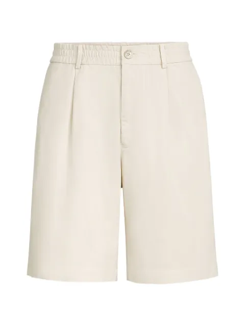 Brunello Cucinelli twisted cotton gabardine Bermuda shorts with elasticated waistband