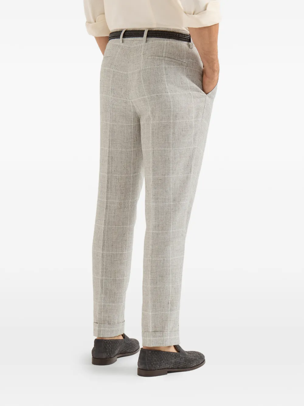 Brunello Cucinelli Prince of Wales broek Beige