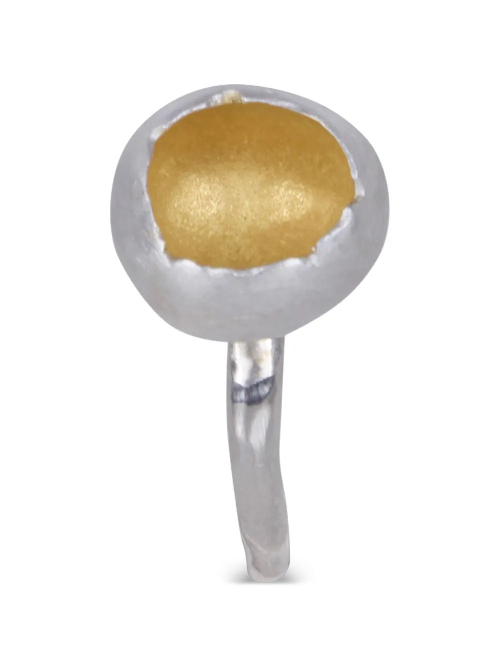 Rosa Maria hammered-effect ring - Argento