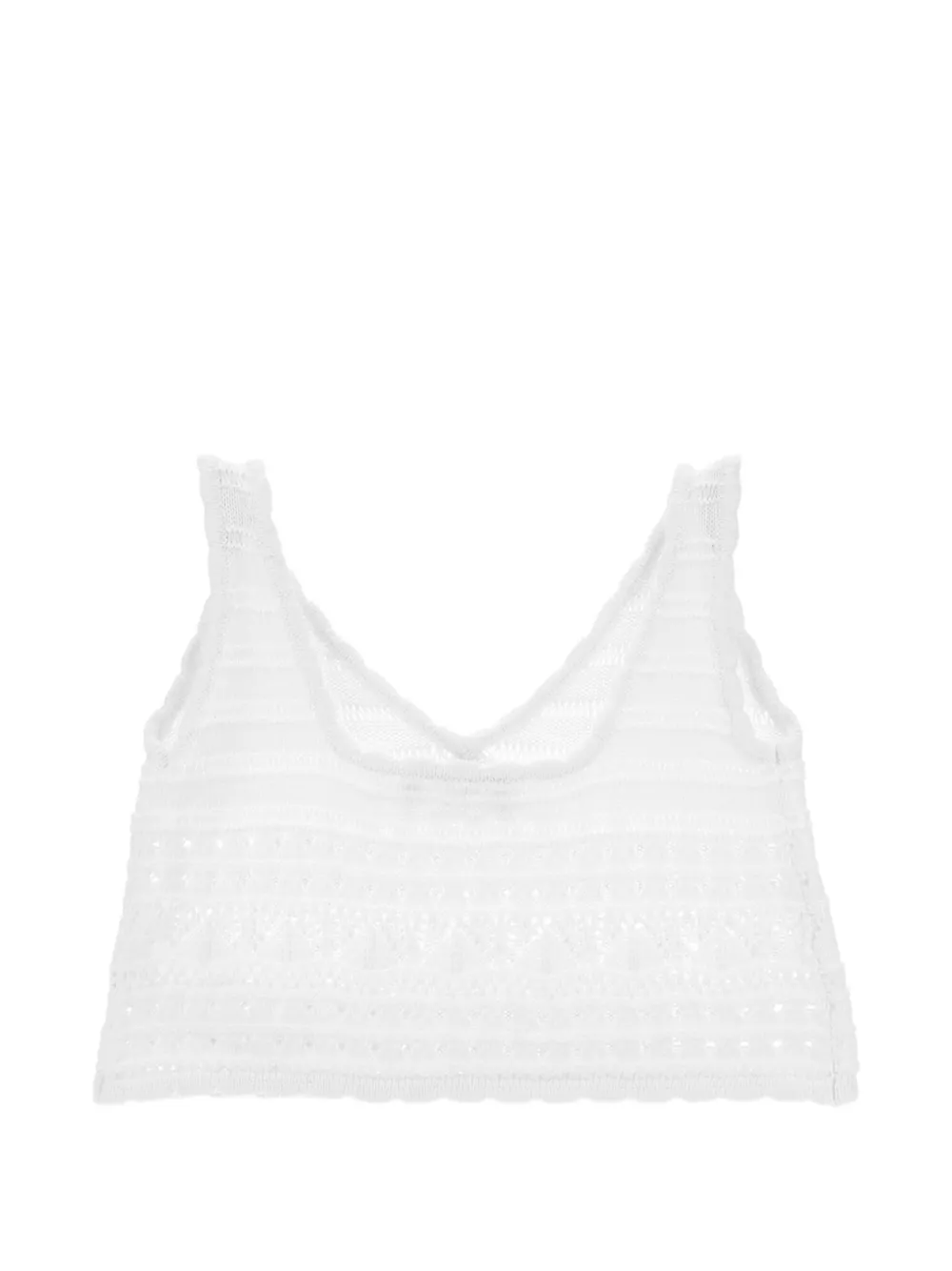 Ermanno Scervino Junior Gebreide mouwloze top met V-hals Wit
